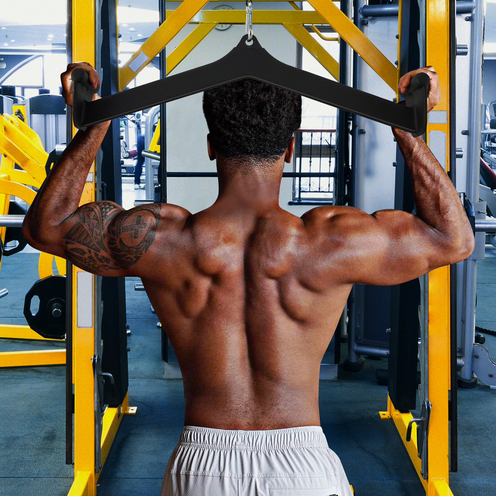 LAT Pulldown Attachment Set Back Strength Training Bicep Tricep Handle Grips