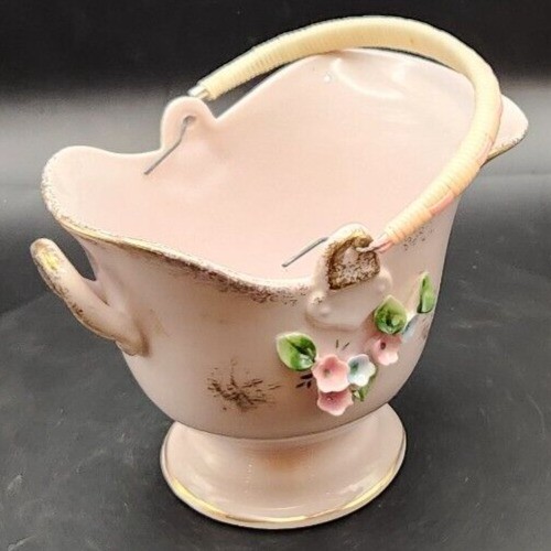 Lefton China Pink Basket Hand Painted Circa Decorative Piece