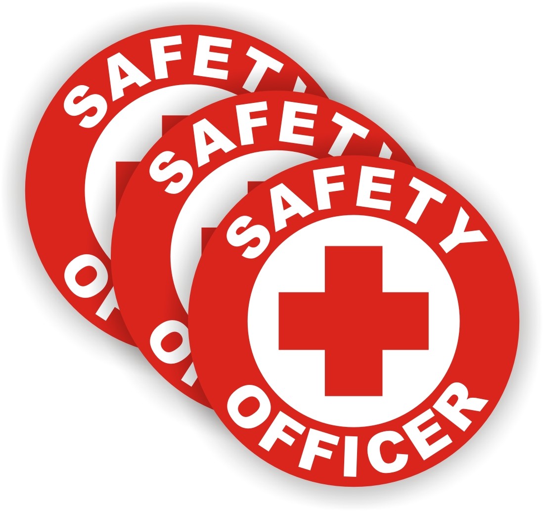 SAFETY OFFICER Hard Hat Stickers / Helmet Decals Labels Badges / Foreman Laborer