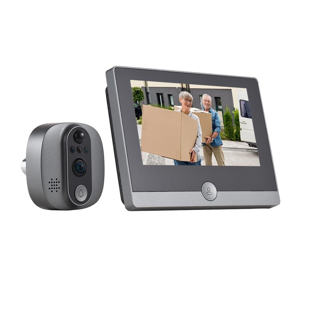 Swokely WiFi 1080P Video Doorbell Camera, 2.4GHz Peephole Camera Door Viewer ...