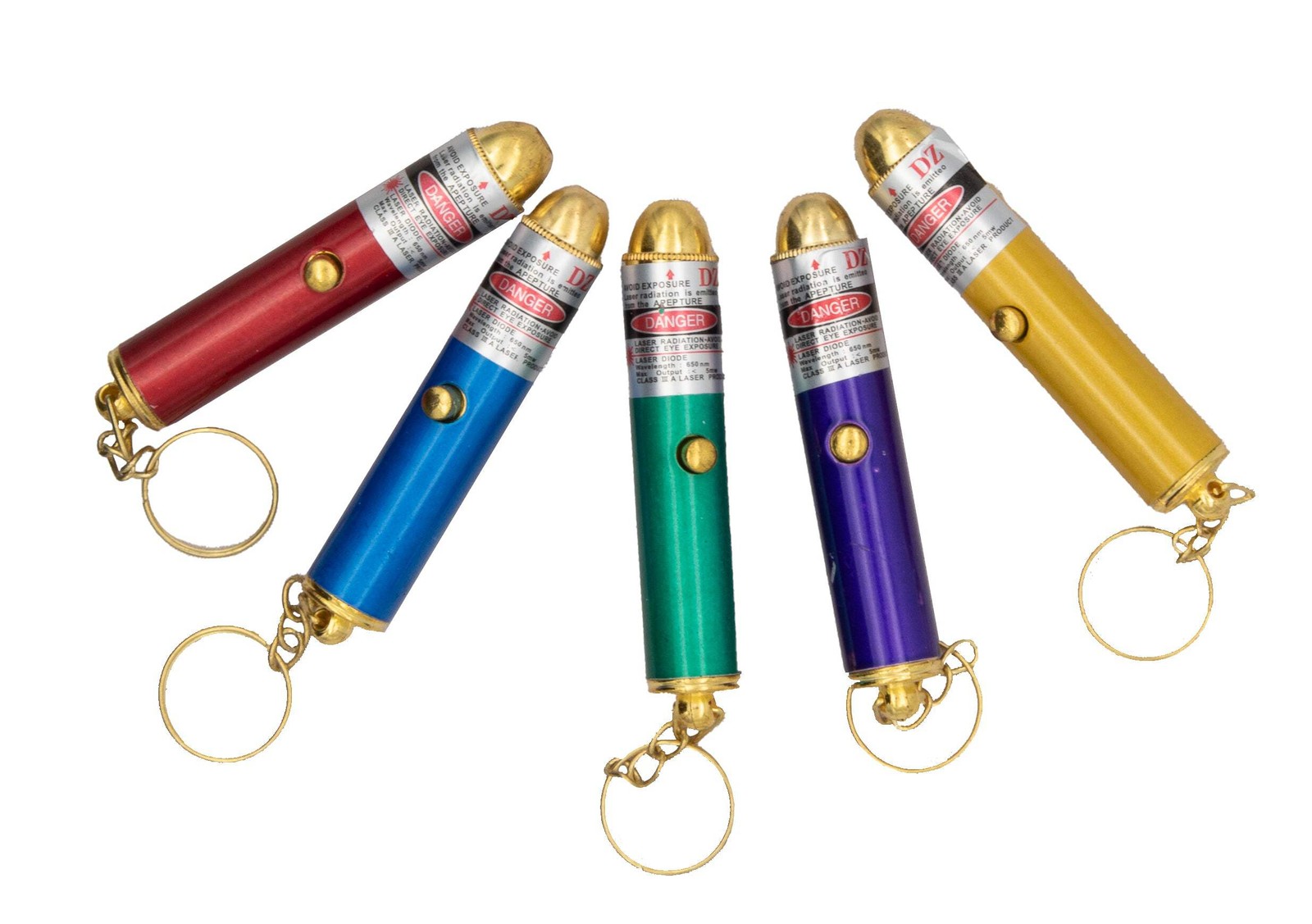Laser Pointers, Key Chain, Assorted Colors, Pack of 10