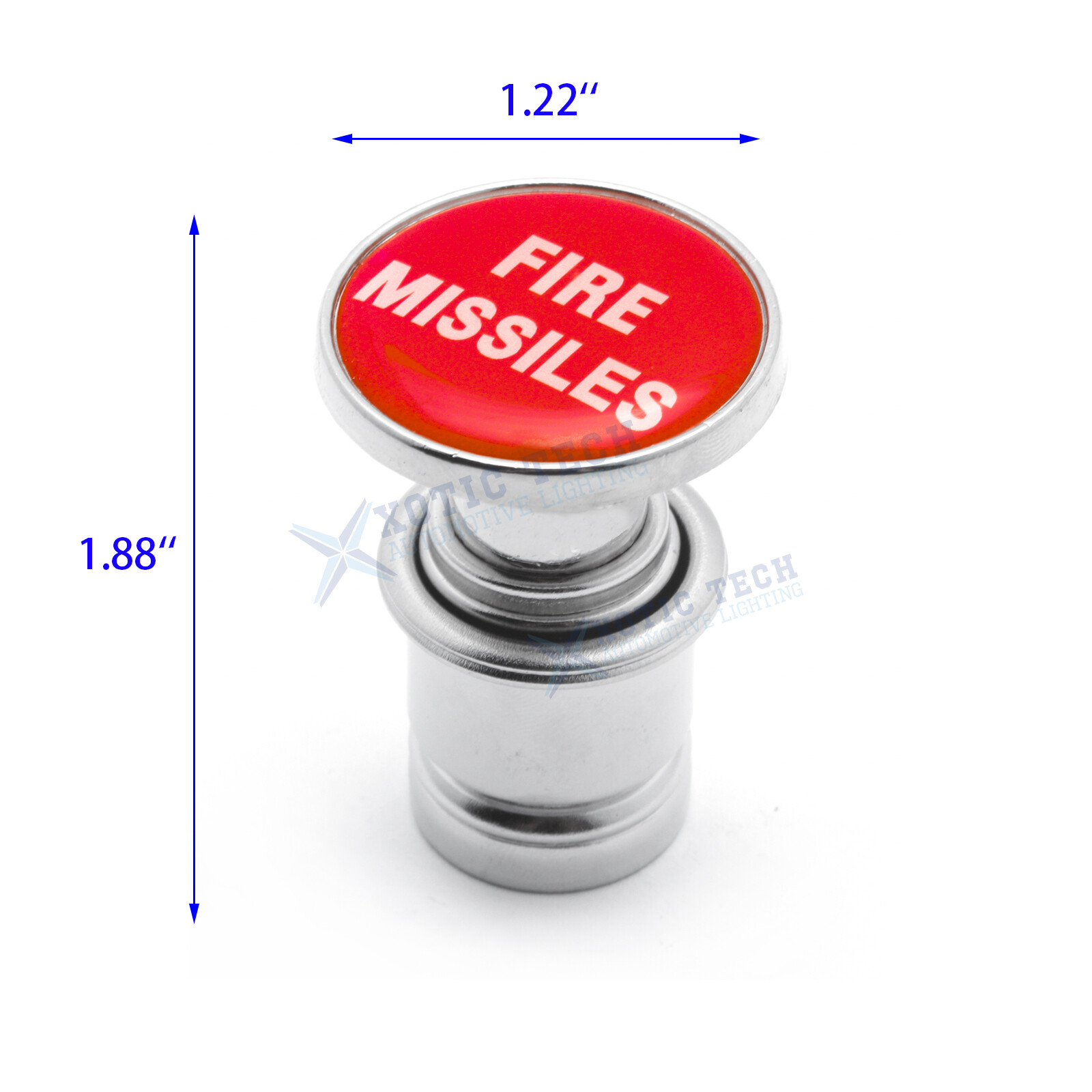Fire Missile Push Button Design Car Cigarette Lighter Plug Socket Dust Cap Cover