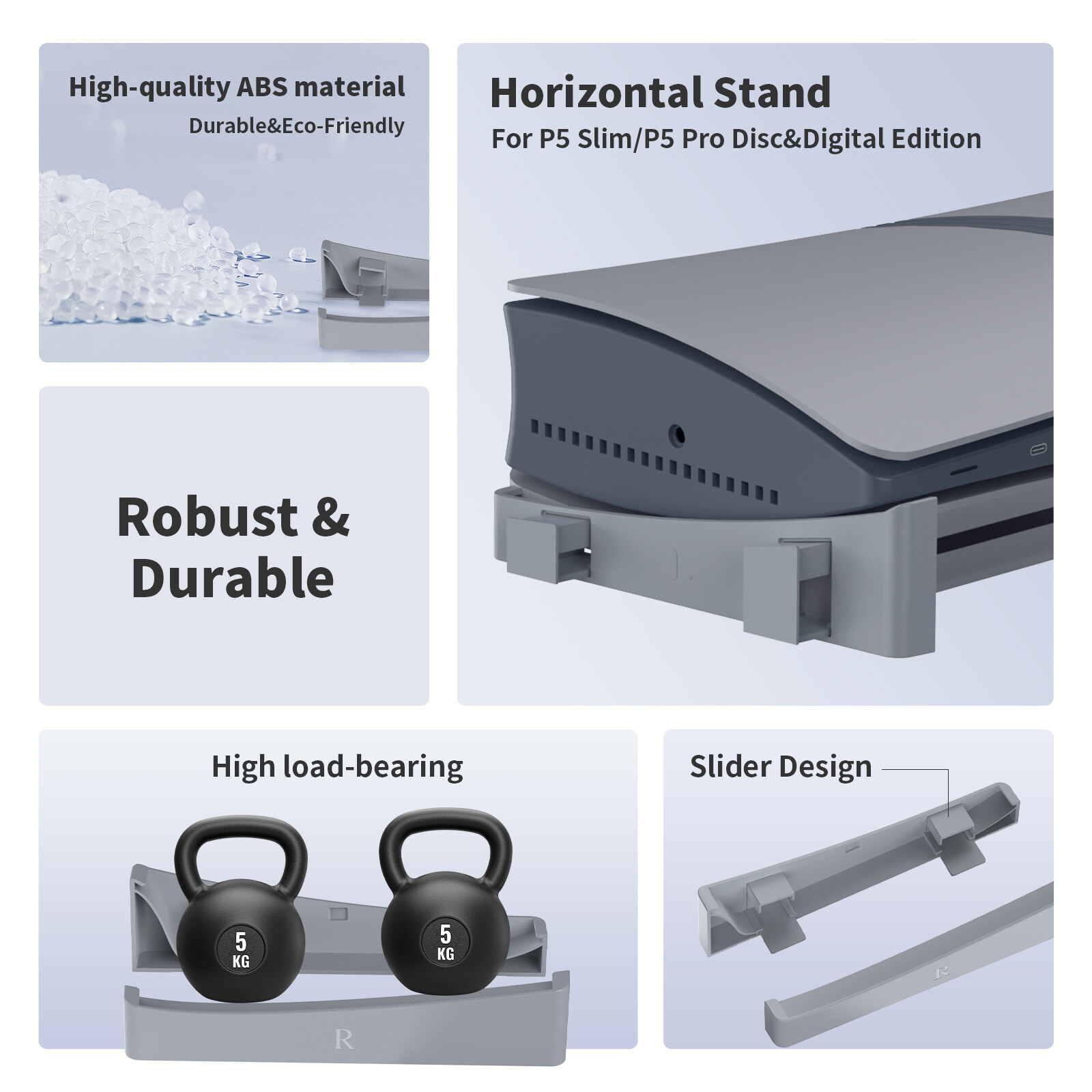 Disc Digital Horizontal Stand Placement Bracket For Sony PS5 Pro/Slim Console US