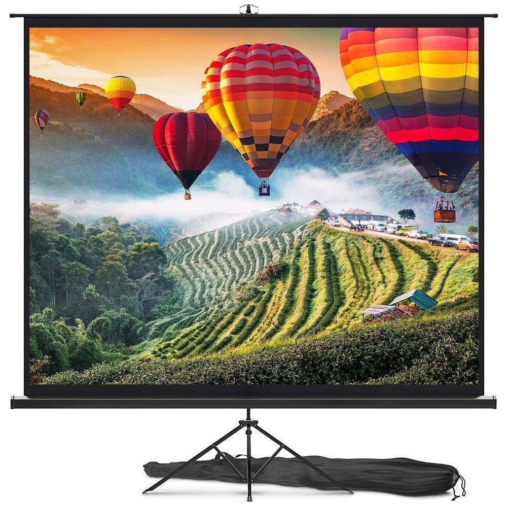 Pyle Universal 120-Inch Tripod Screen-Floor Standing Portable Fold-Out Roll-Up