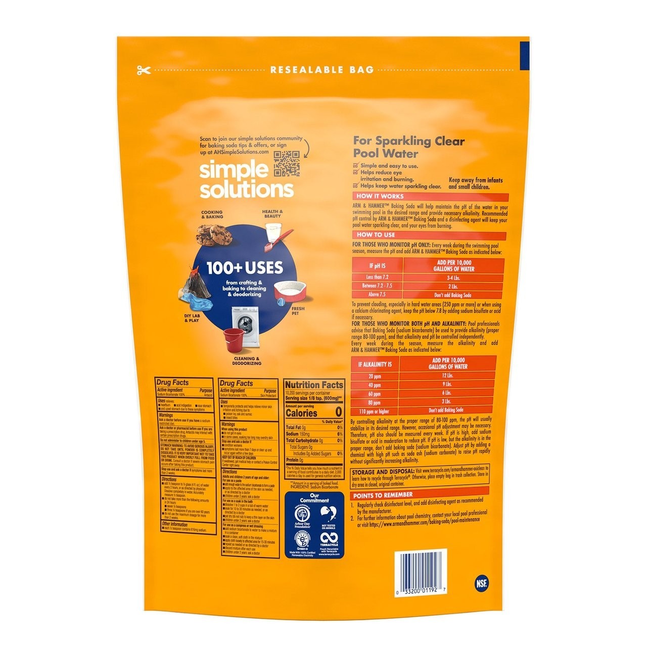 3 Pack - Arm & Hammer Pure Baking Soda, 13.5lbs.
