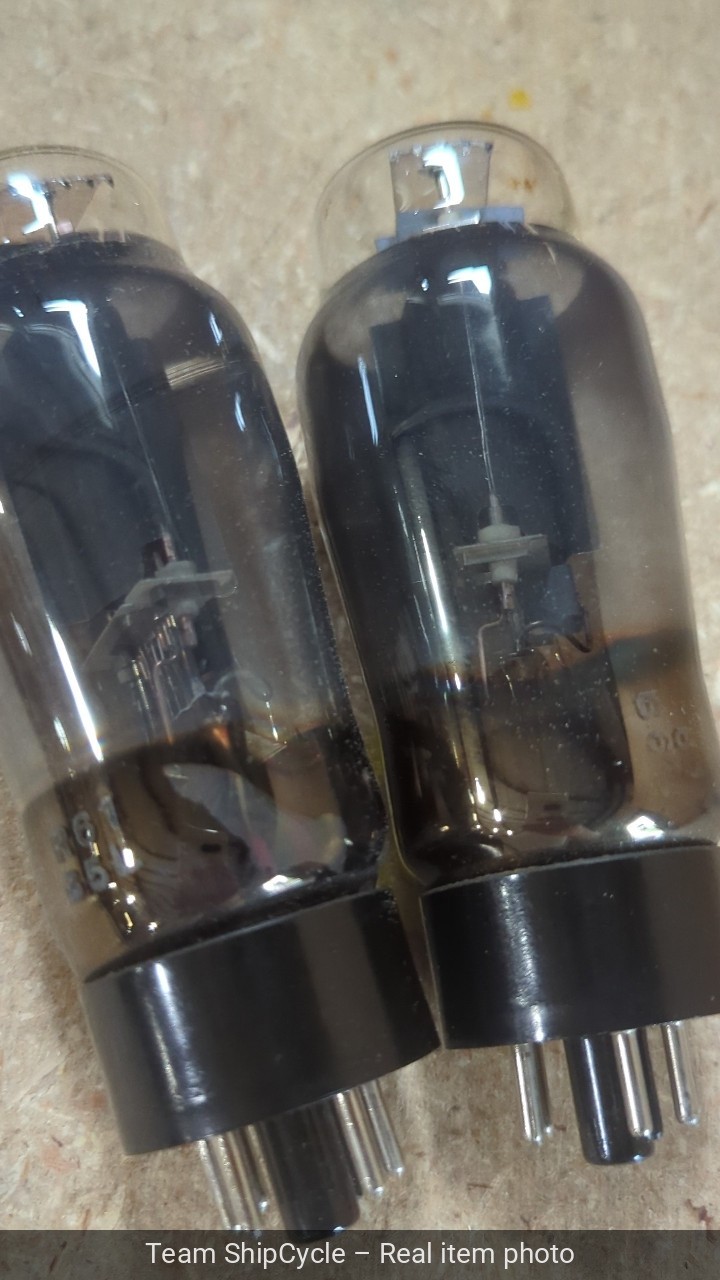 Mullard EL37 Matched Pair Vacuum Tubes Excellent Test G2U