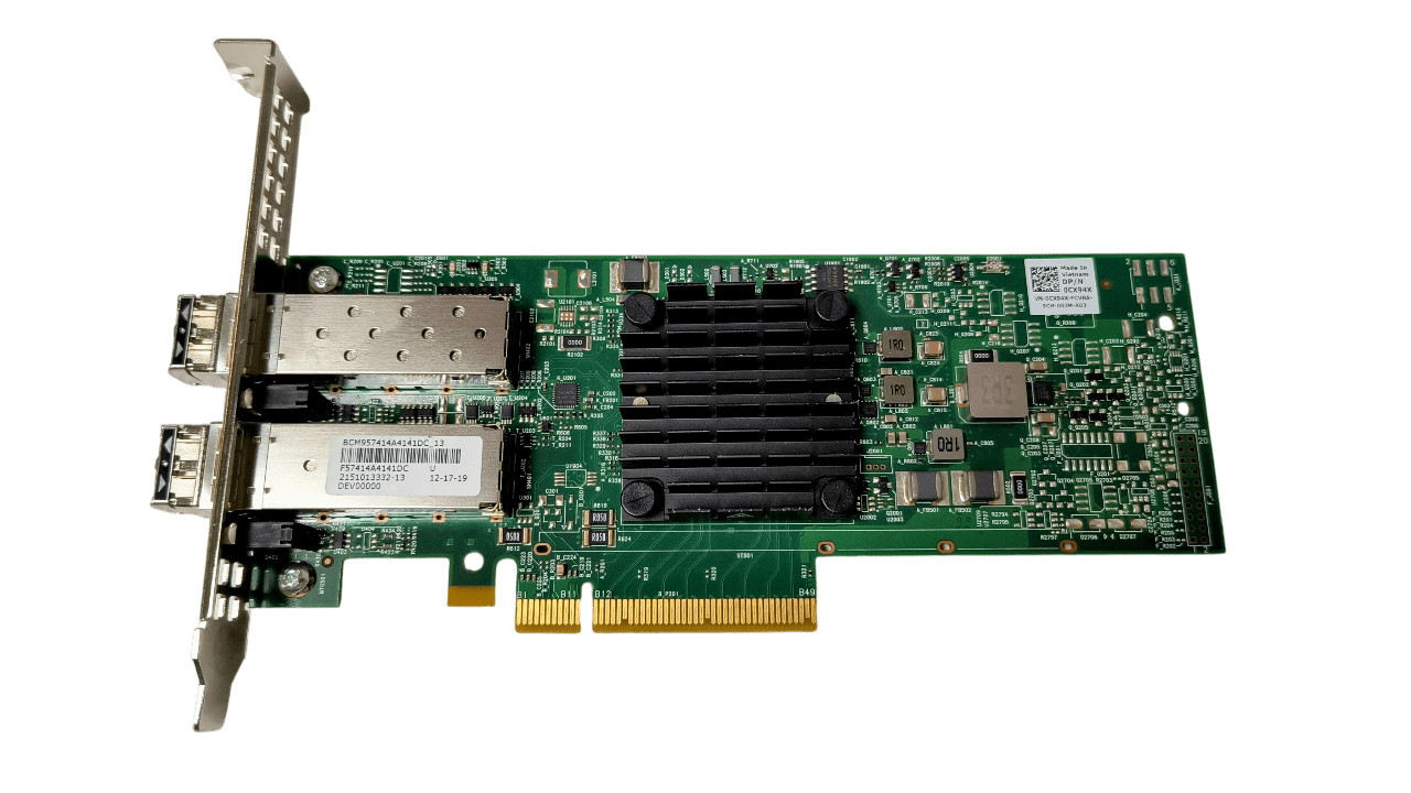 CX94X Dell Broadcom 57414 Dual Port 25GbE Network Adapter Full Height w/ SFPs
