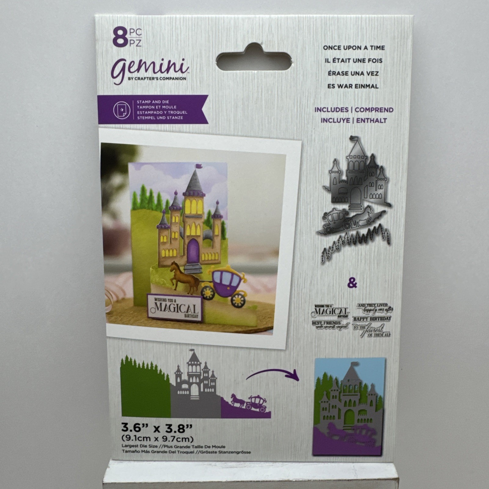 Crafter’s Companion Gemini Once Upon A Time 8 Piece Stamp And Die Set Box NEW