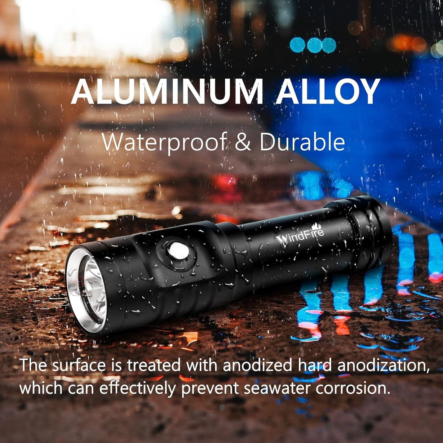 Ultra-Bright 5000 Lumen Scuba Diving Flashlight with Rechargeable Battery