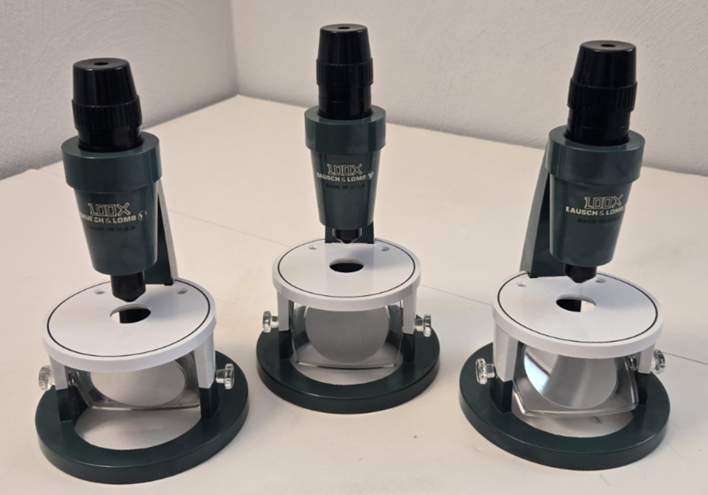 Bausch & Lomb 100x Small Labratory Microscope Student LOT of 3 Made in USA