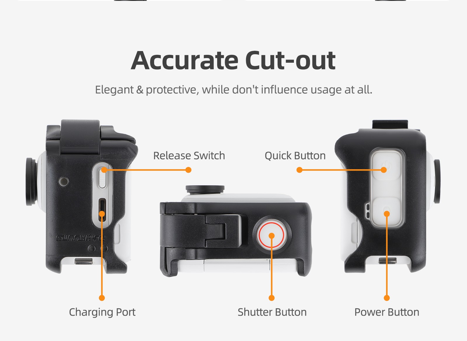 For Insta360 GO 3 Camera Protective Frame Mount Cover Quick Release Accessories