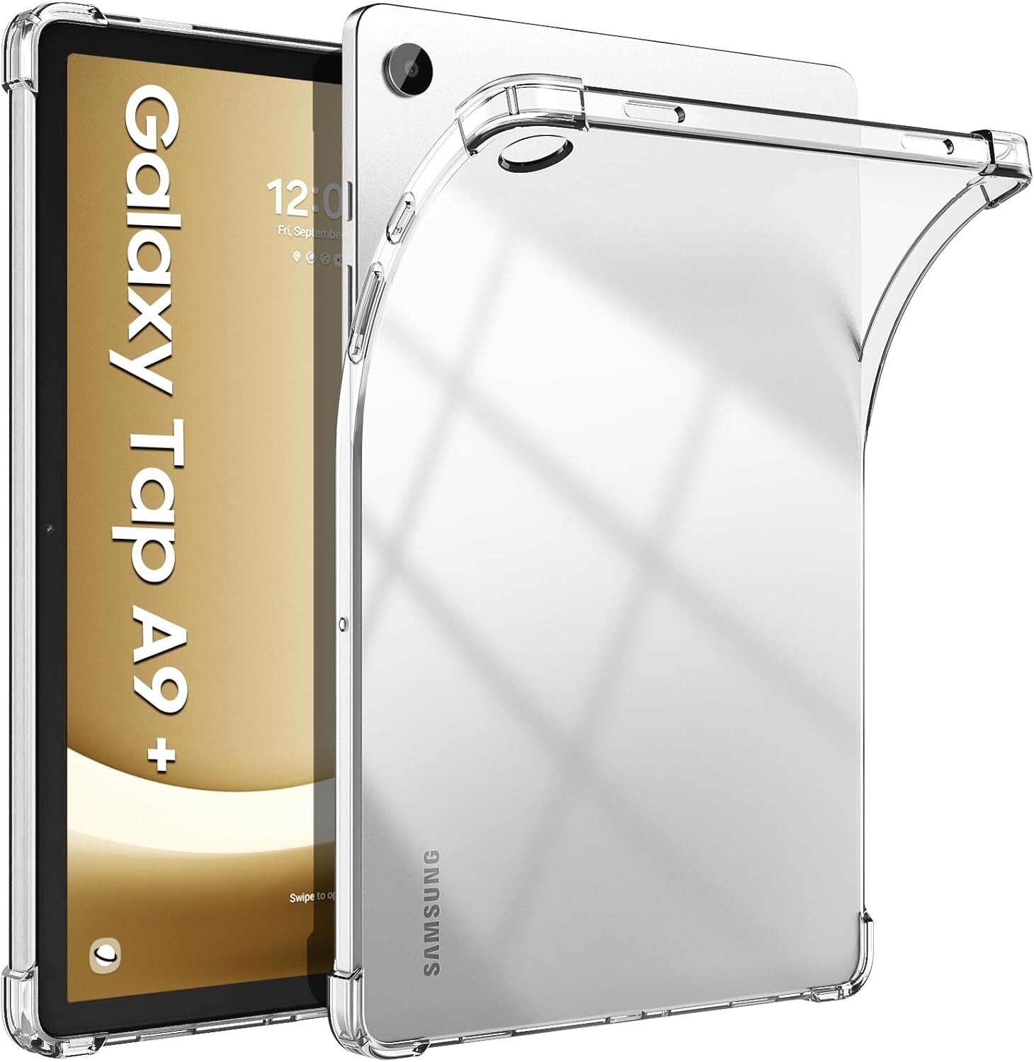 For Samsung Galaxy Tab A9 Plus Tablet Clear Case Soft TPU Shockproof Slim Cover