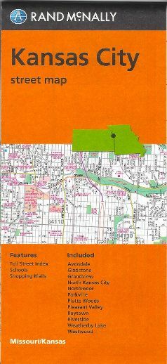Kansas City, Missouri, Kansas, Street Map, by Rand McNally