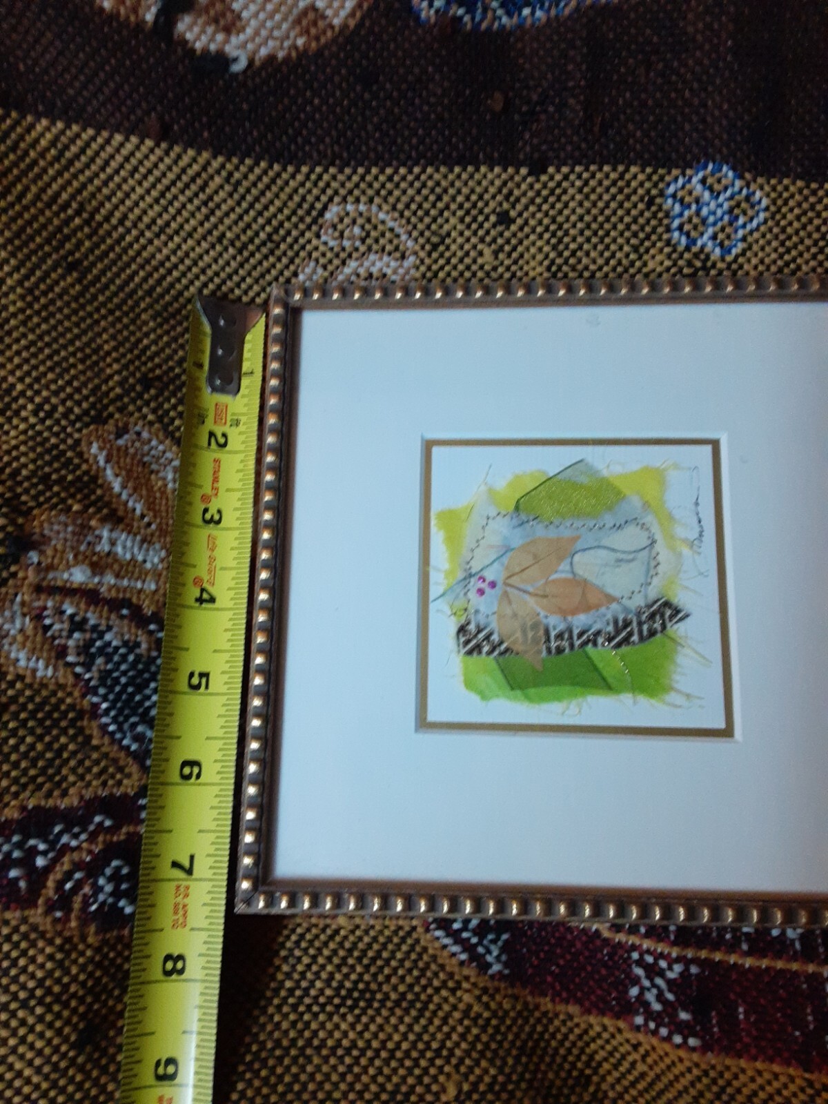 Original Signed Abstract Collage Mixed Media Framed Art Wabi-sabi Assemblage