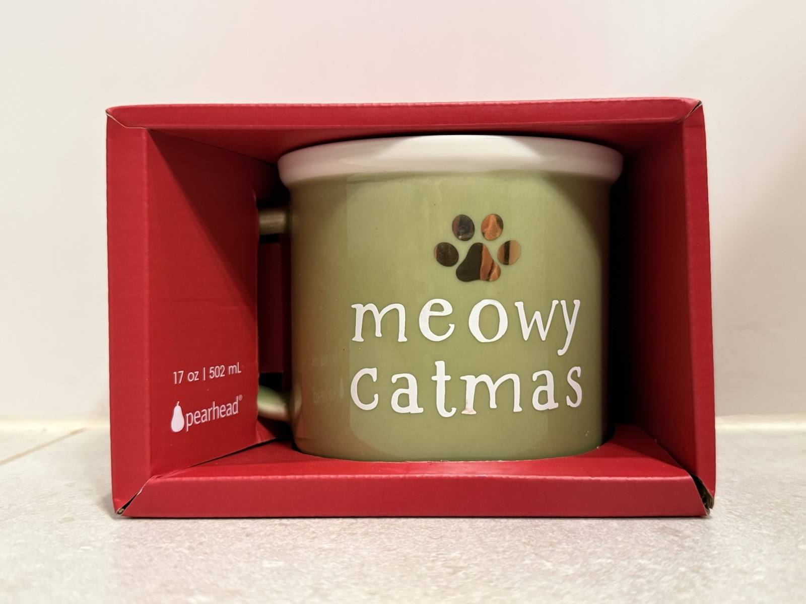 Meowy Catmas Mug By Pearhead 16 oz