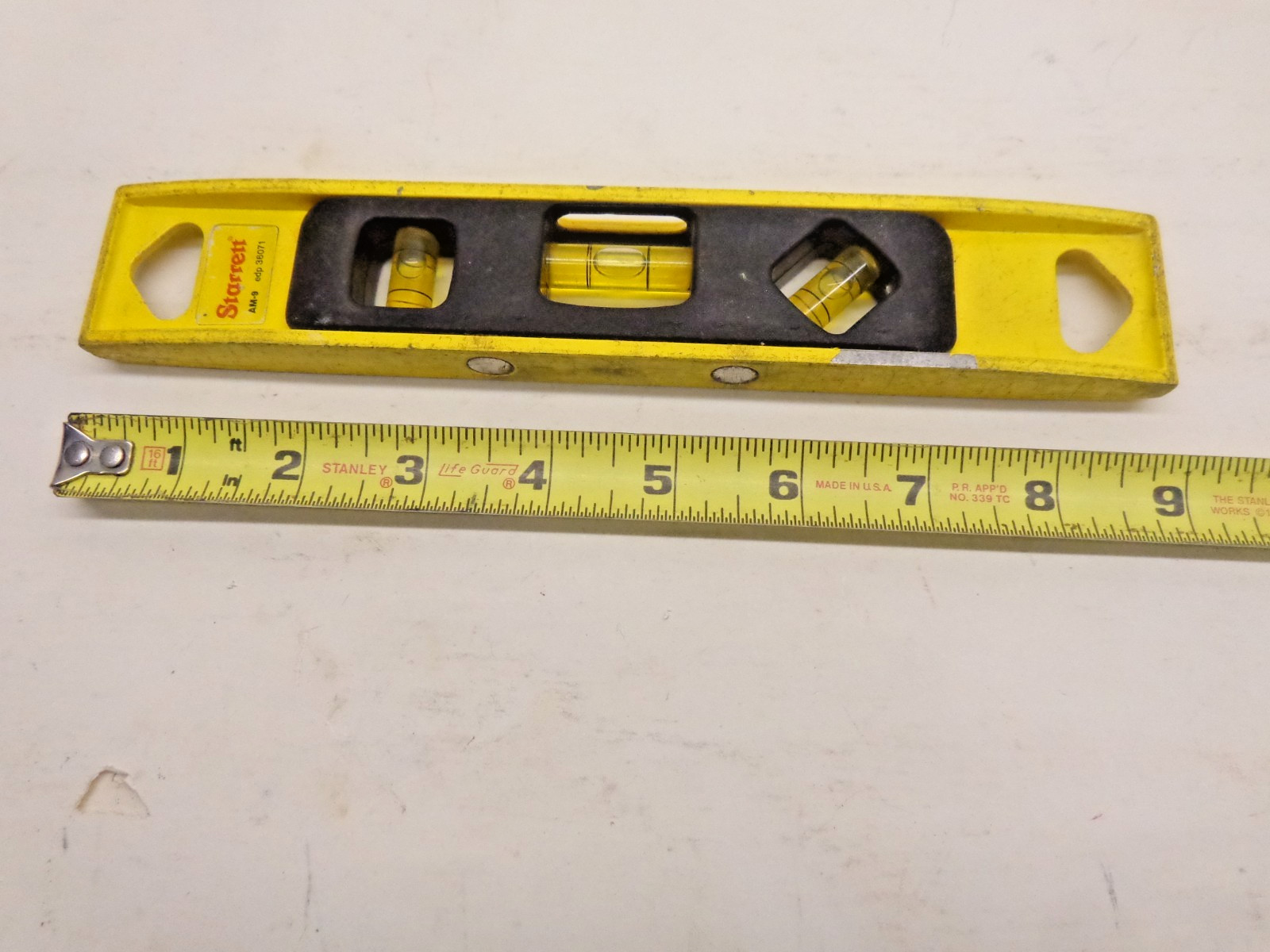 Starrett Tools AM-9 V-Grooved Magnetic Torpedo Machinist Level USA