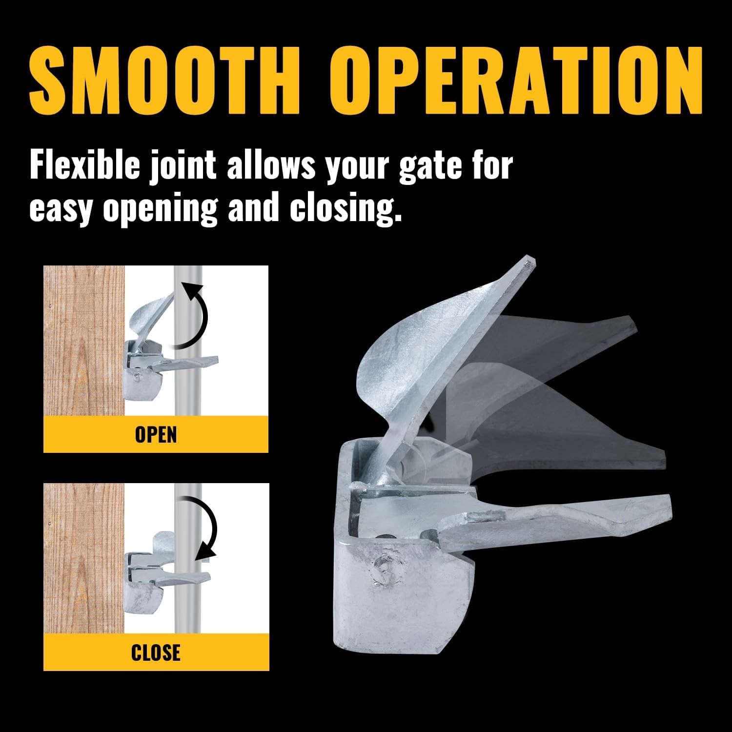 Heavy-Duty Galvanized Butterfly Latch for Gates - Smooth Operation & Security