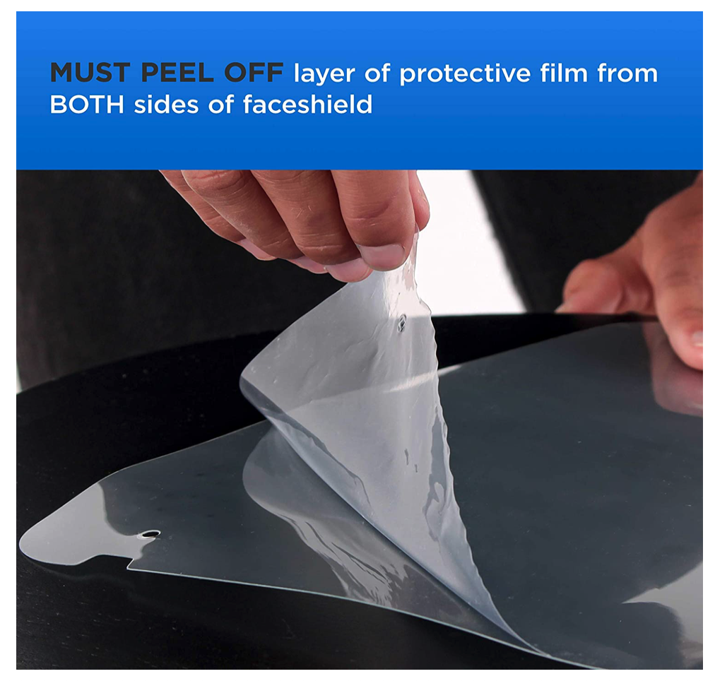 200 Pack Reusable & Protective Framed Glasses Face Shield Visor, Splash Droplets