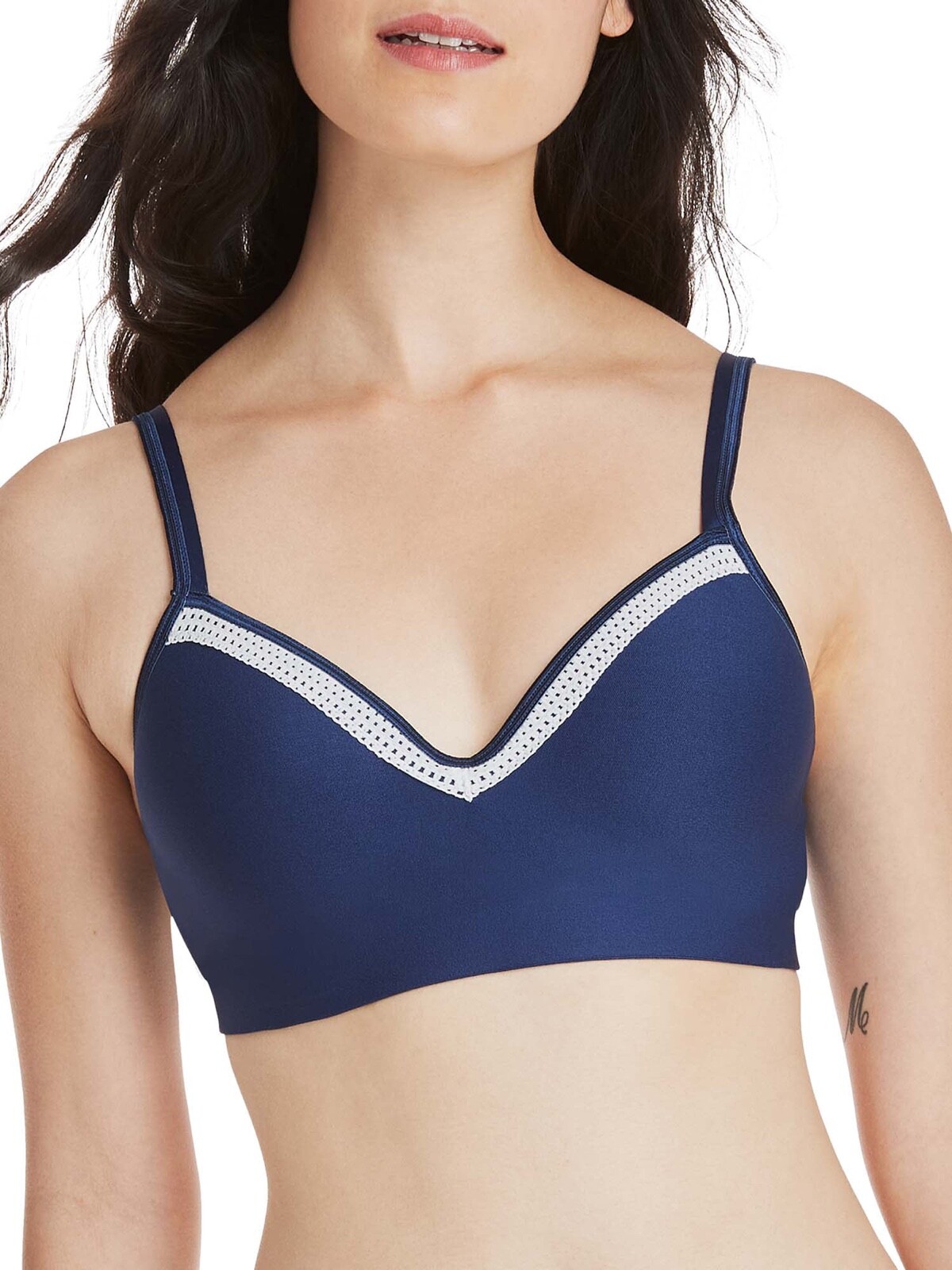 New Hanes Signature Blue Wirefree Support Comfort Convertible Straps Bra U Pick