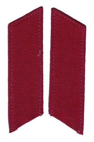 Soviet large Raspberry felt collar tabs for overcoat