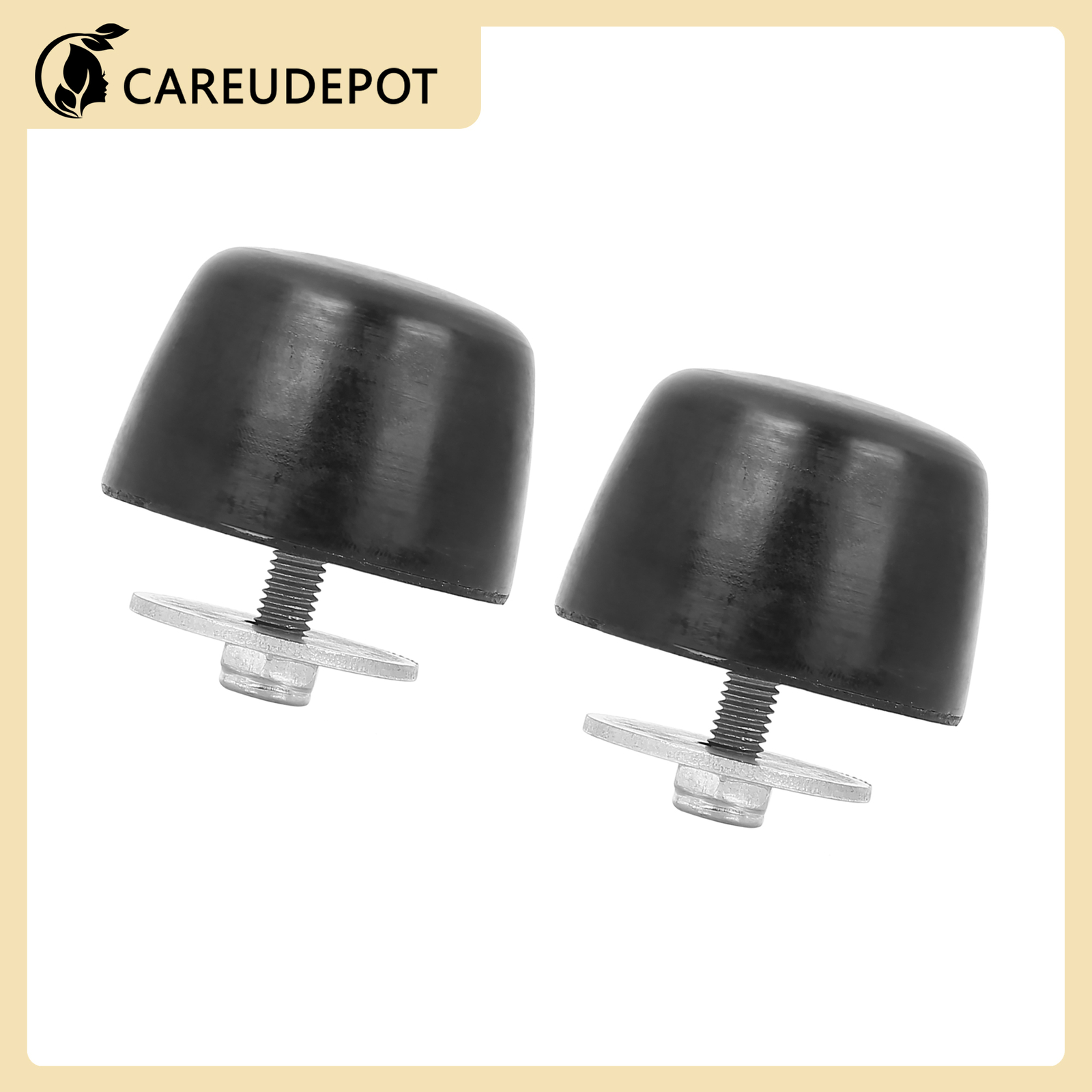 Black Rubber Bumper Cushion Hood Bump Stop for Jeep Wrangler JK 2018 Item of 2