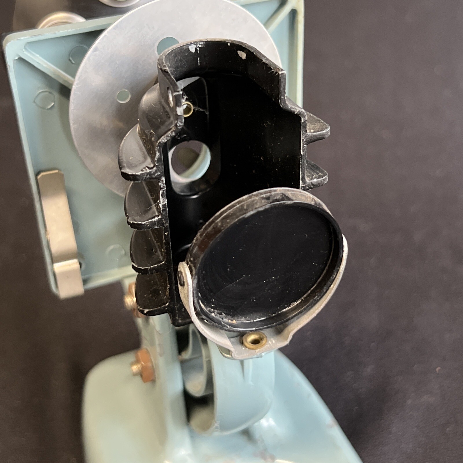 VTG 1960’s Porter Microcraft 264 Teal Science Lab Microscope w/ Case