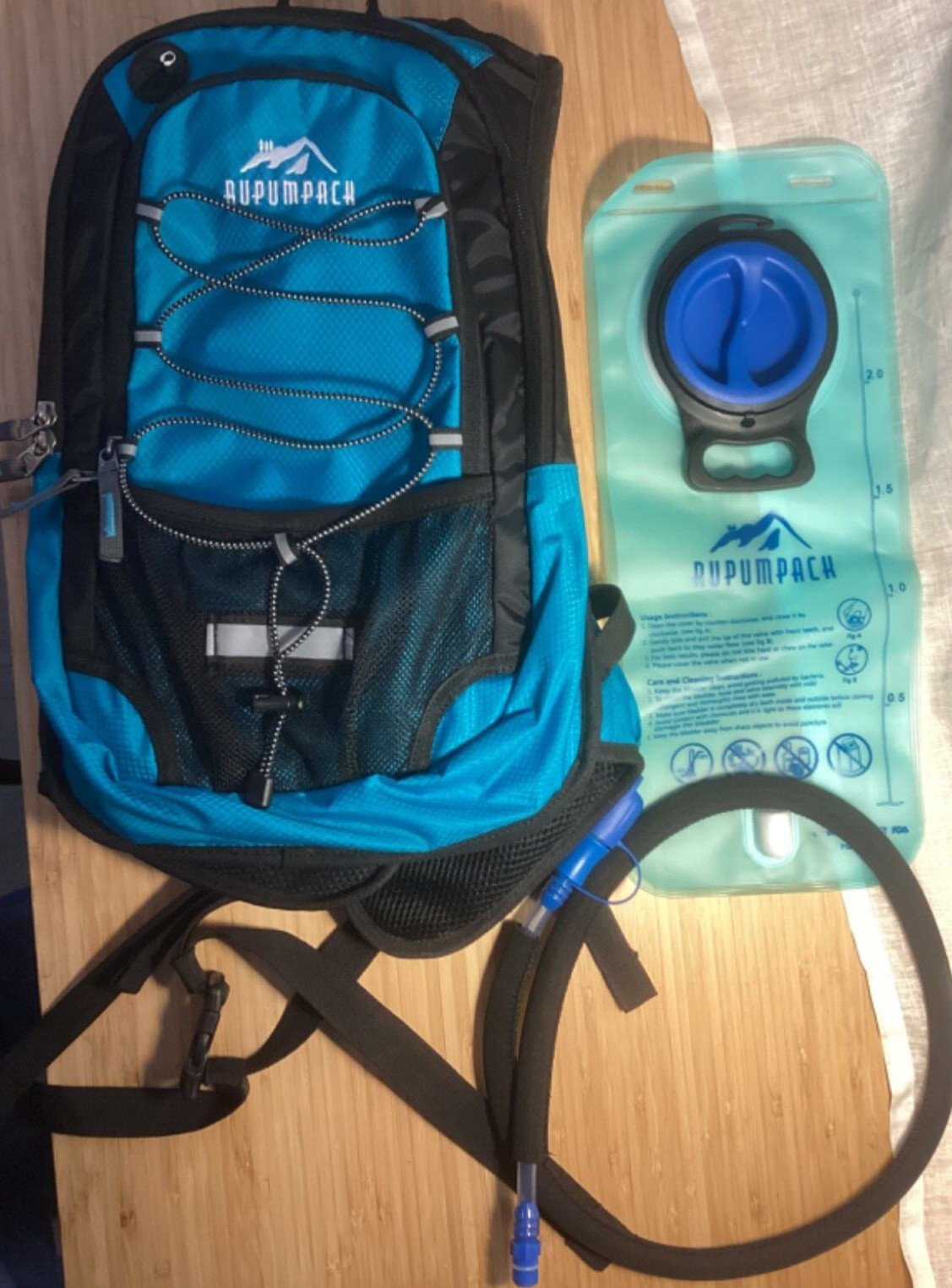 Rupumpach Hydration Backpack 2.5L AquaGreen (new w/o tags)