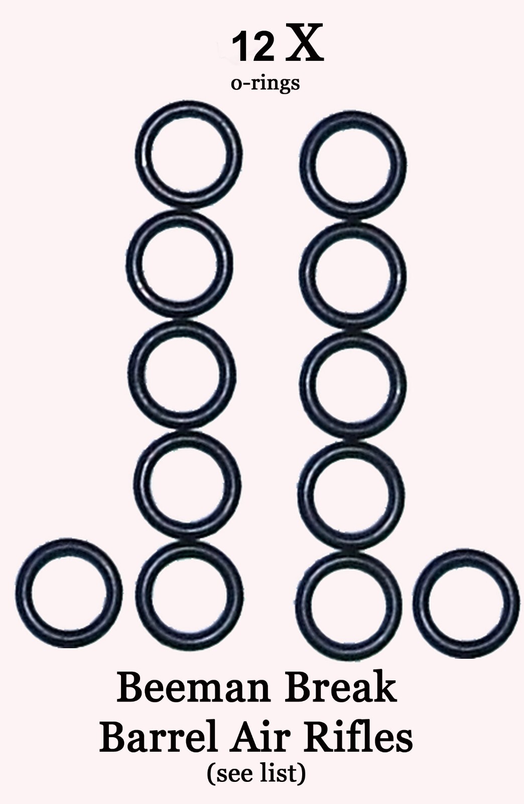 Beeman, Sportsman Series Air Rifle, Break Barrel Breech O Ring, 12x (Doz), Black