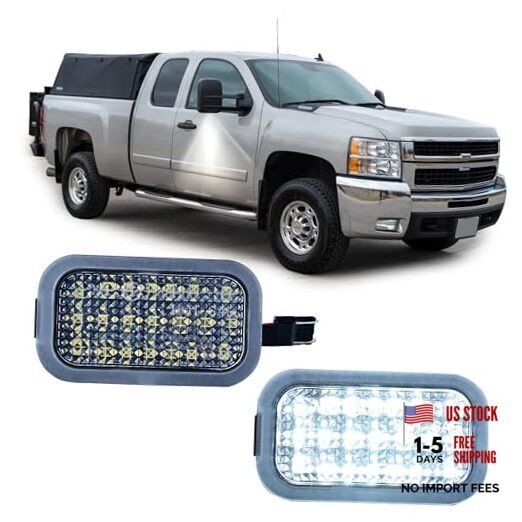 LED Mirror Puddle Light Compatible with 09-13 Sierra/Silverado 2500HD 3500HD