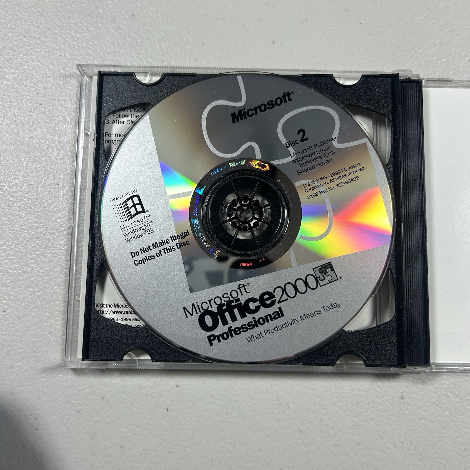 Microsoft Office 2000 Professional with Product Key (2-CD set)