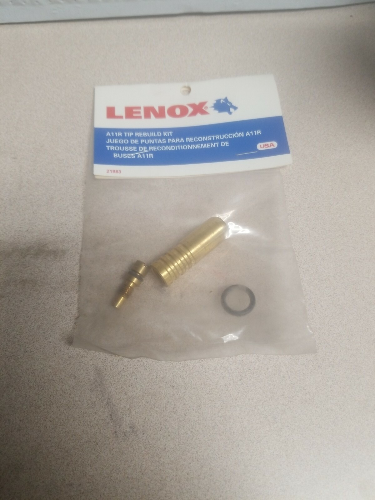 LENOX #21983 A11R Tip Rebuild Kit - New - burn tip, orifice, "O" ring.