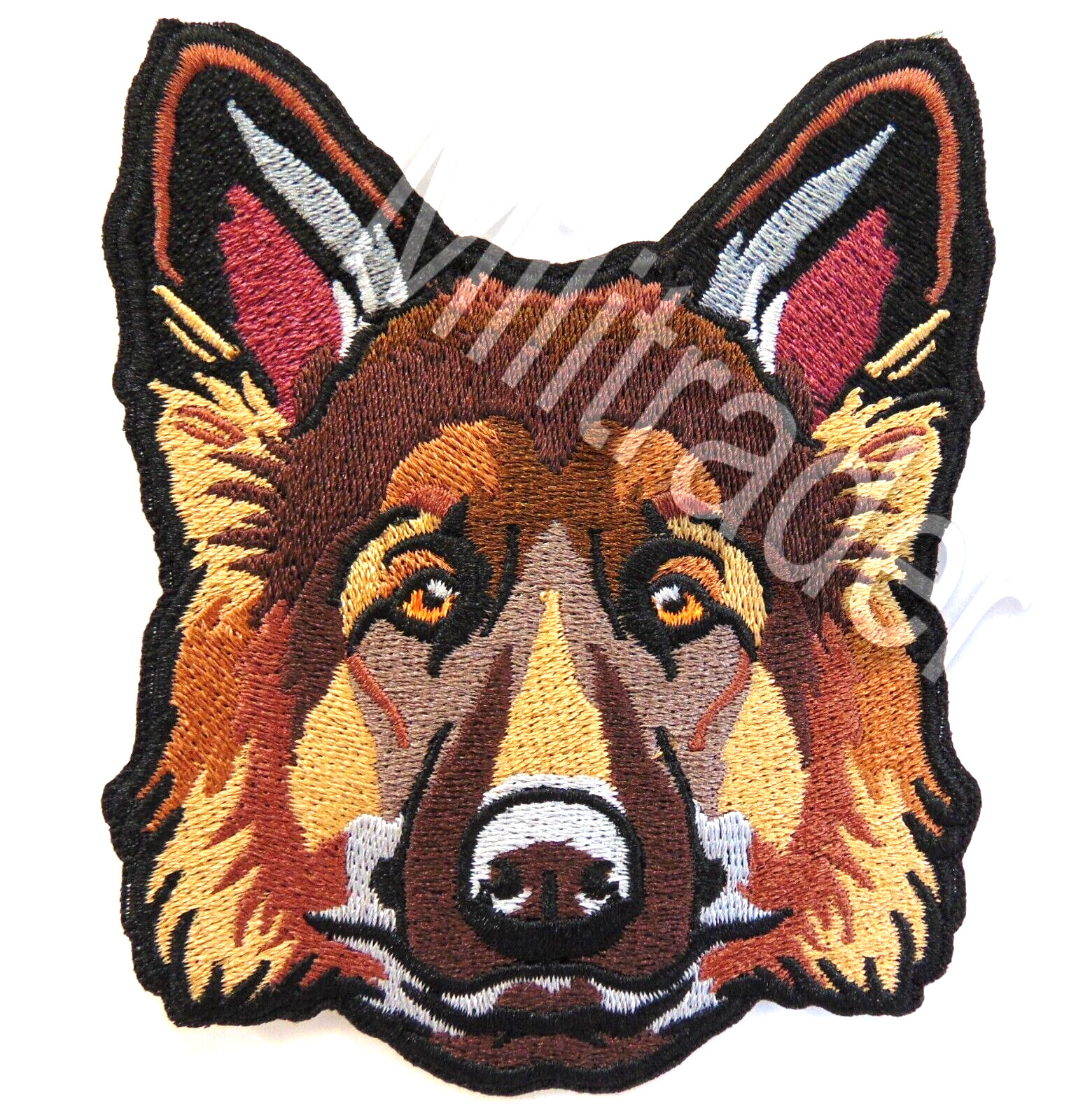 German Shepard Dog Head Beautiful Colors Patch (100% Embroidery)