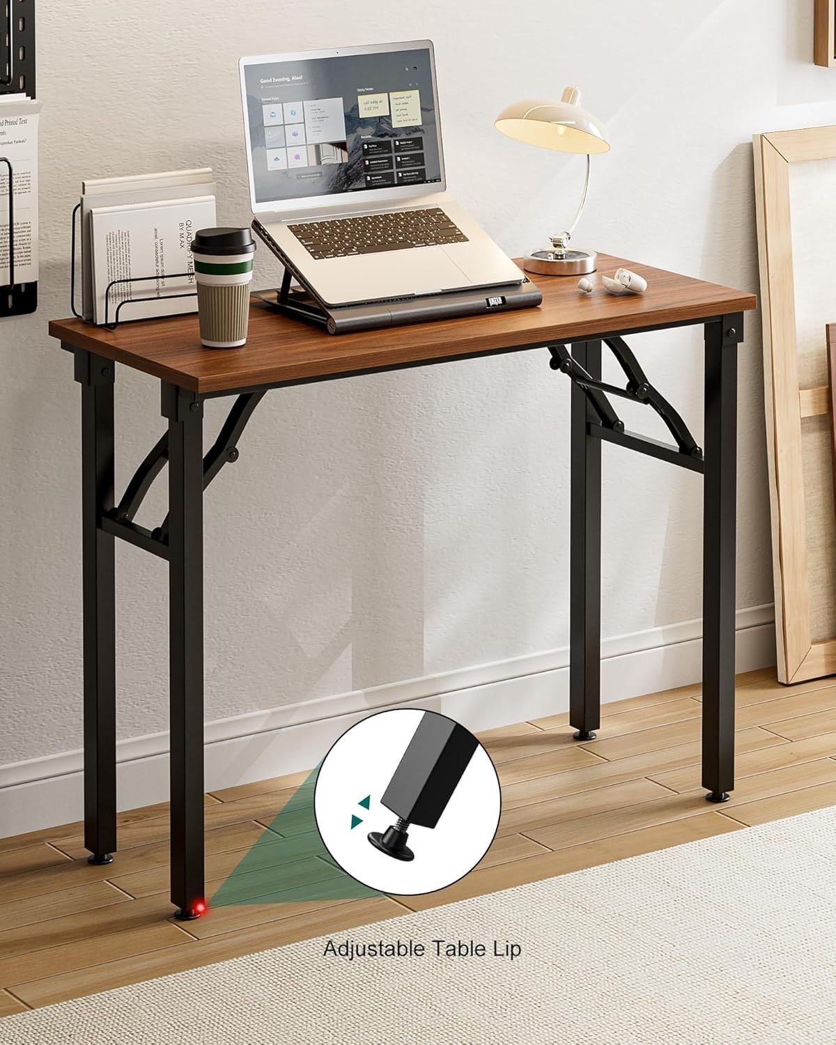 Small Folding Computer Desk – Portable 35.8 Inch Foldable Laptop Table