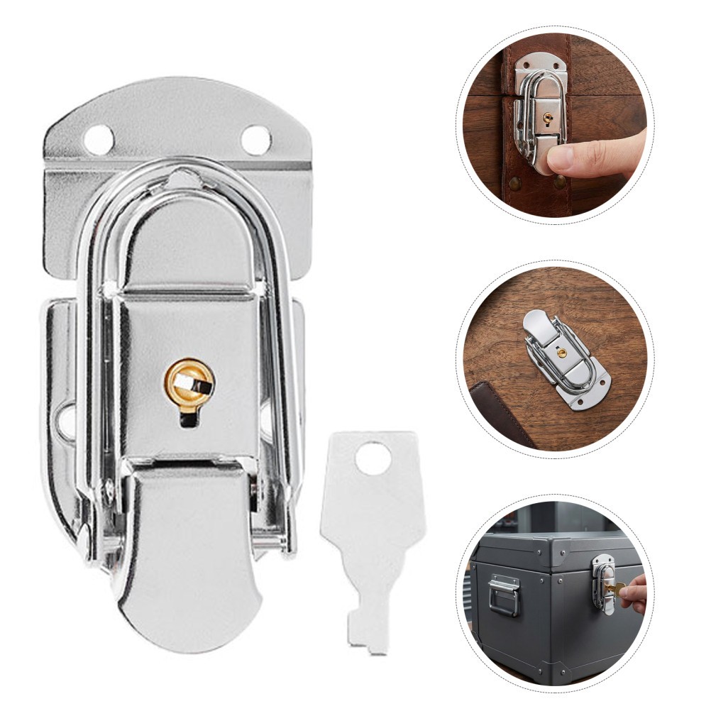 4Pcs Durable Iron Suitcase Latch Replacement with Toggle Catch for Boxes