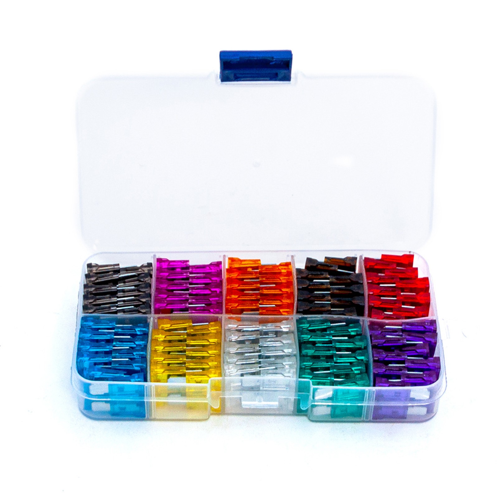 100Pcs Automobile Fuse Middle Piece Fuse Assortment Box For Car Medium