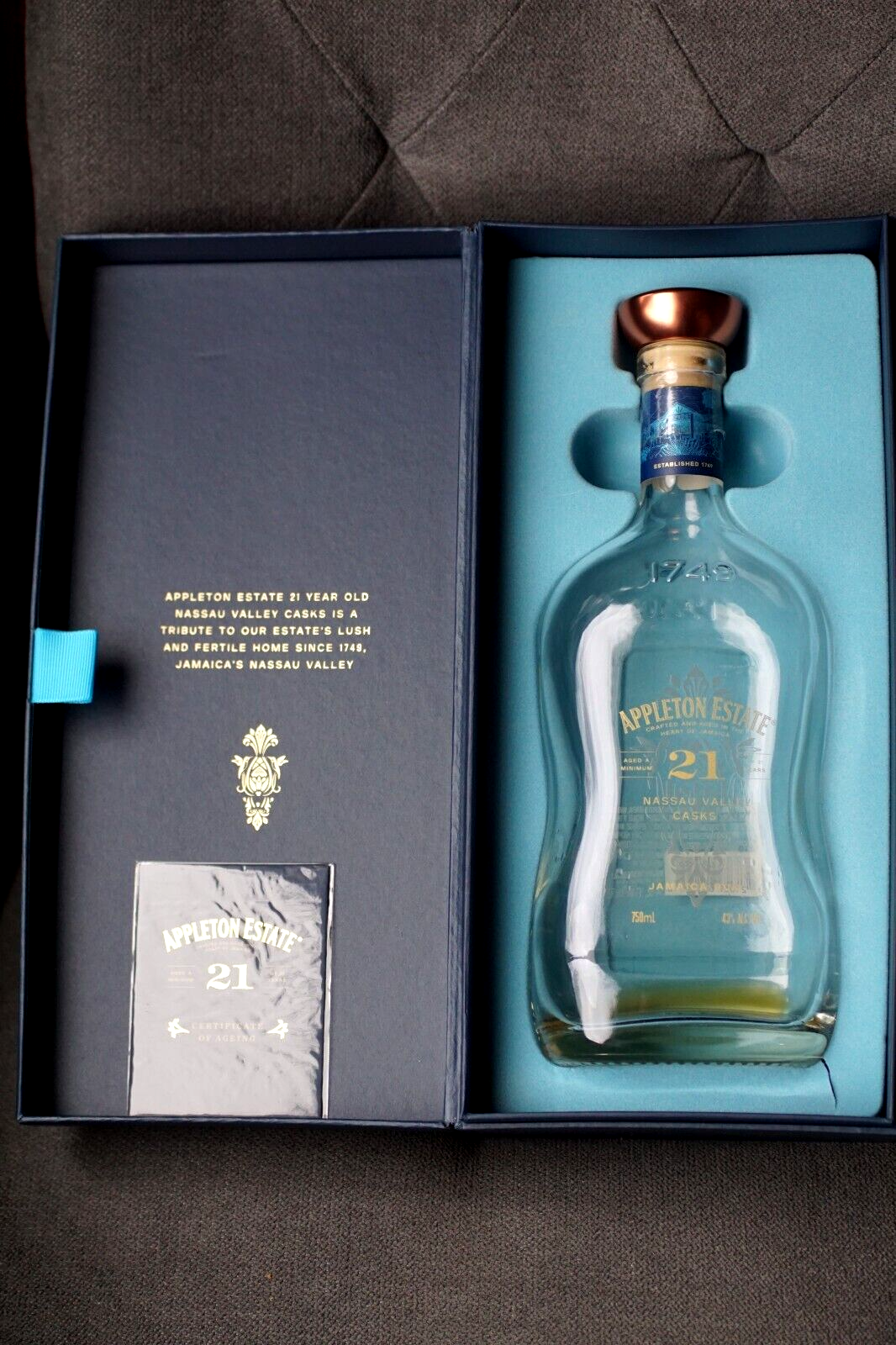 Appleton Estate 21 Nassau Valley Casks Empty Bottle/Display Box