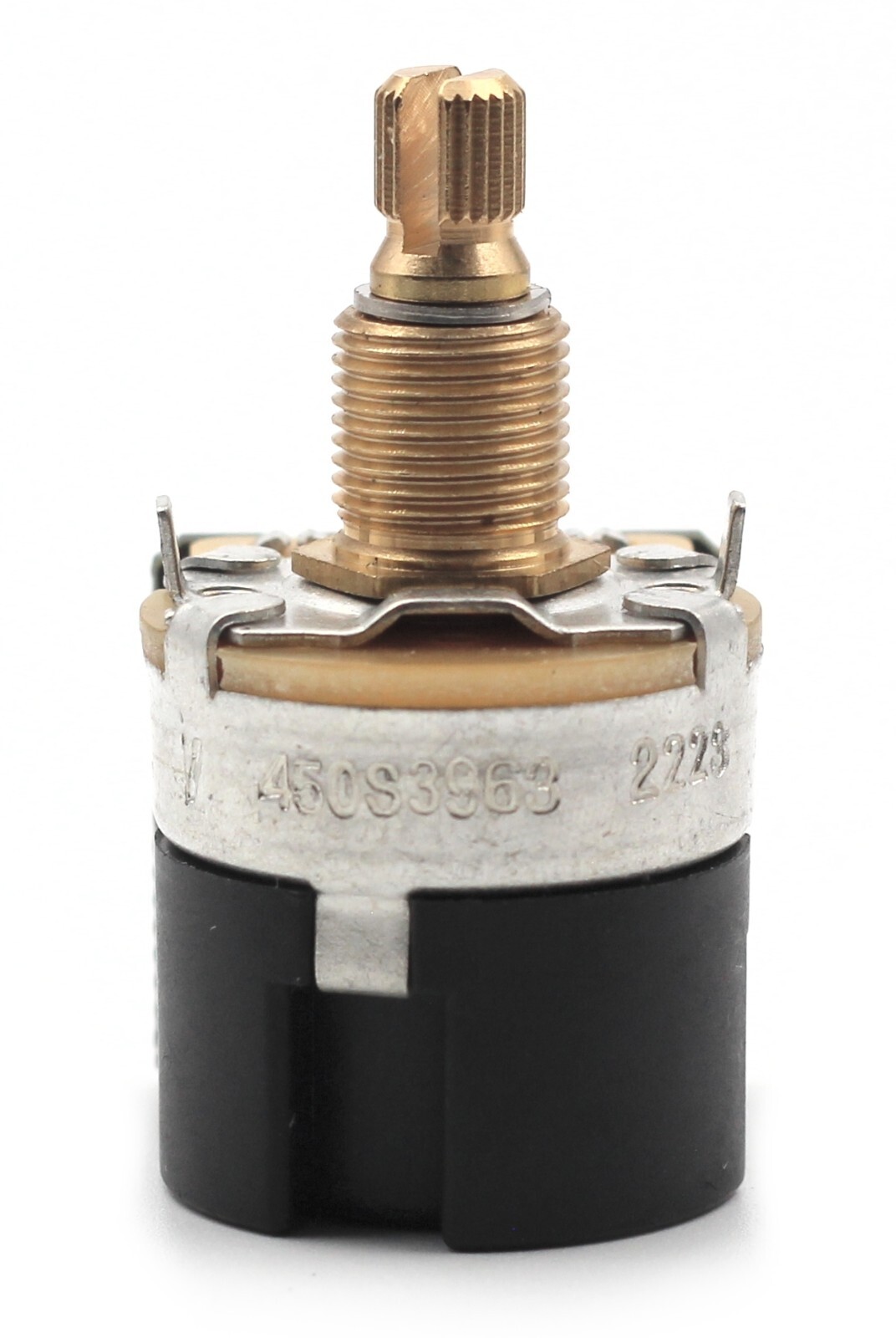 CTS 500K PUSH/PULL SHORT (3/8") SPLIT SHAFT AUDIO TAPER POT w/ Diagram - Single