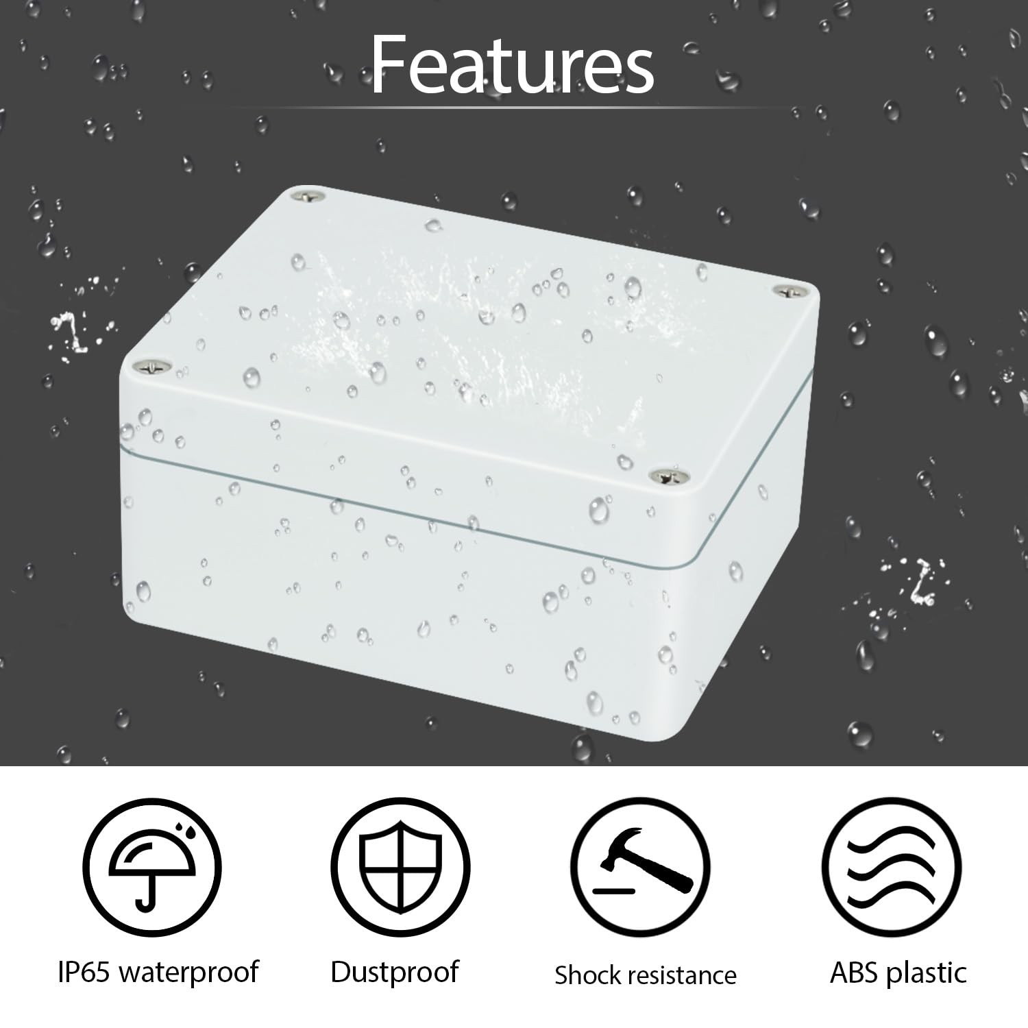 HoHaing Project Box IP65 Waterproof Dustproof Junction Box ABS Plastic Enclos...