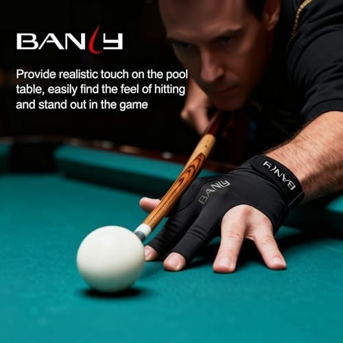 Left Hand Billiard Pool Gloves 3 Finger Snooker Cue Sporty Half Finger Glove