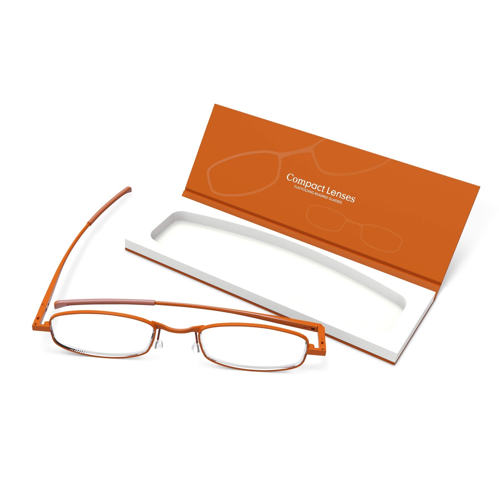 IF Compact Lenses Readers Slim Flat-Folding Unisex Reading Glasses - Cinnamon...