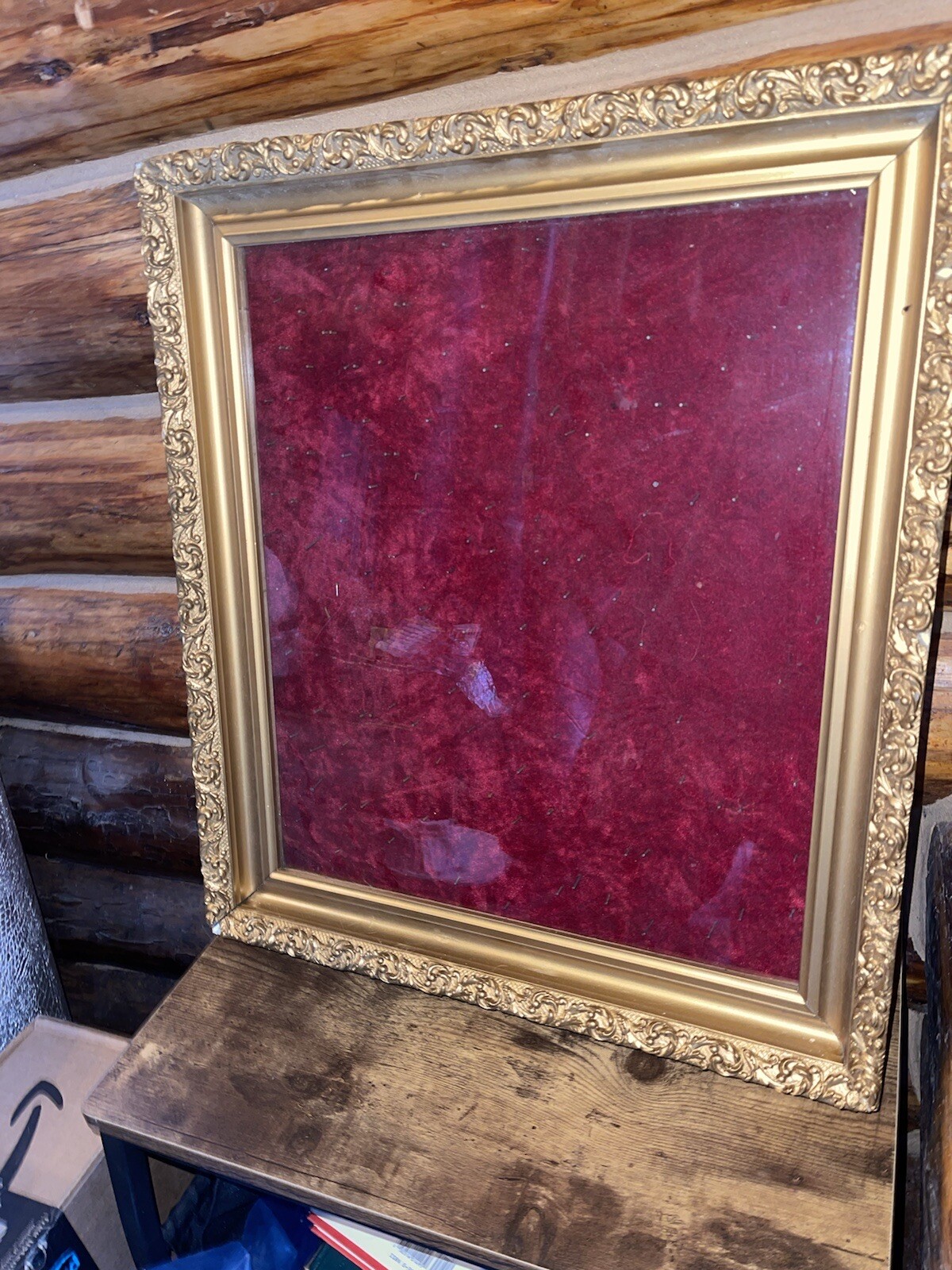 Vintage Framed Display Case - 22”x19.5”x2.5”