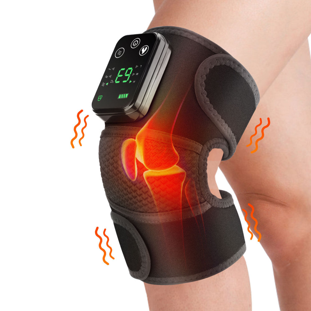 Electric Heated Knee Massager with Vibration Heating Shoulder Brace Support Wrap