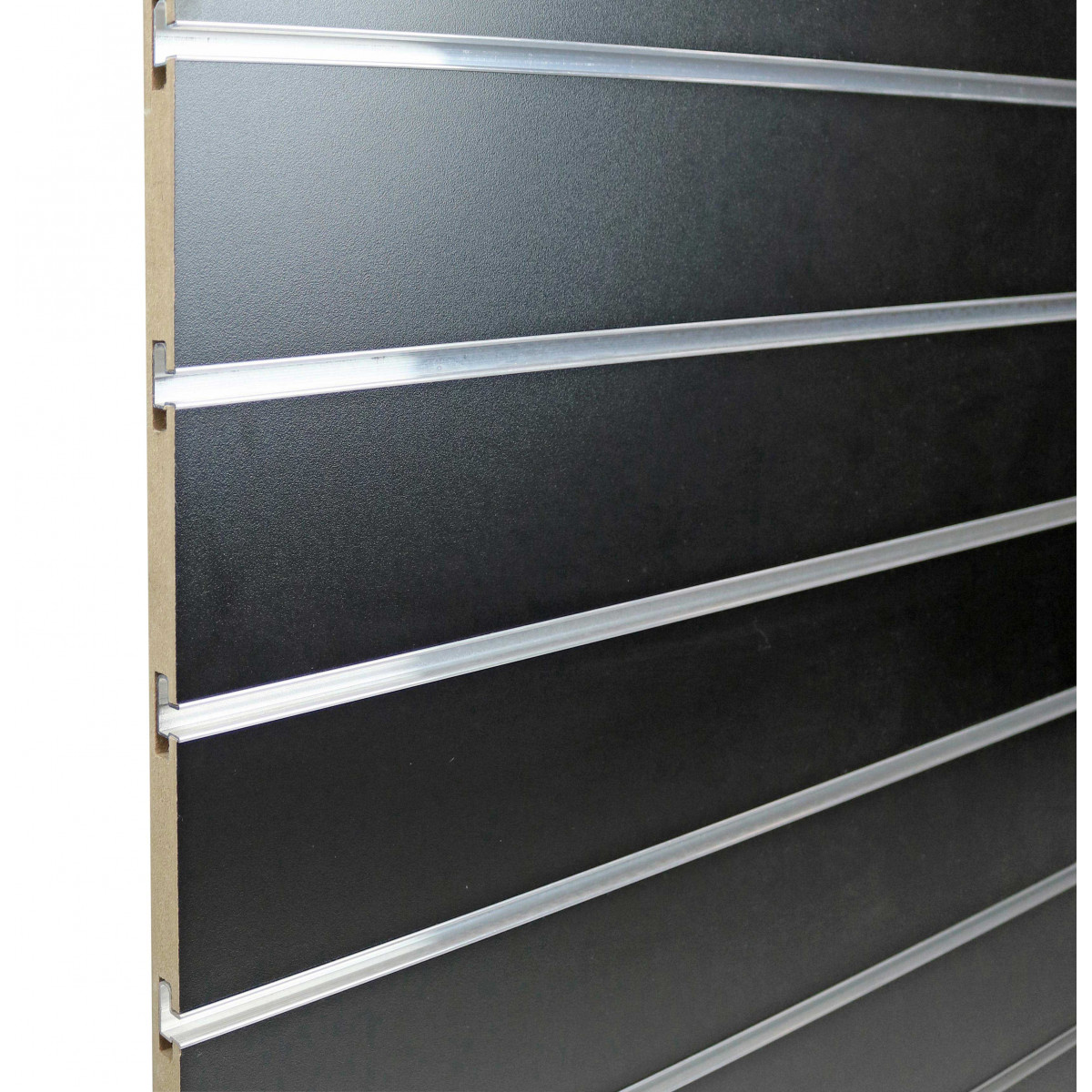 Lozier slatwall back panels with aluminum inserts.  Cut to fit 48 x 60H gondola