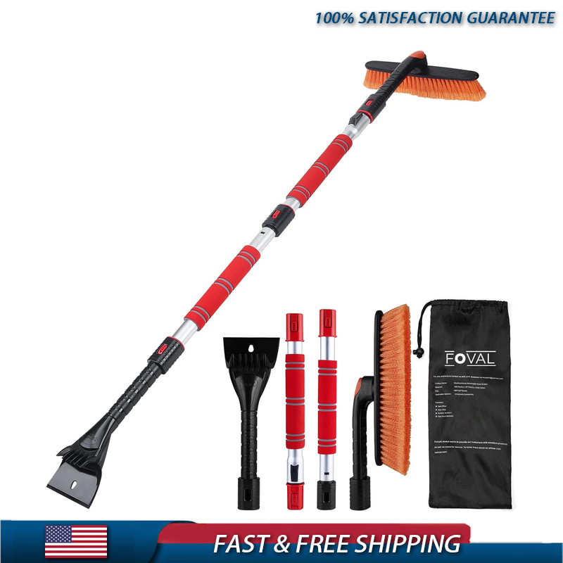 62.4 Snow Brush 360° Pivoting Brush Head, Comfortable Foam Grip