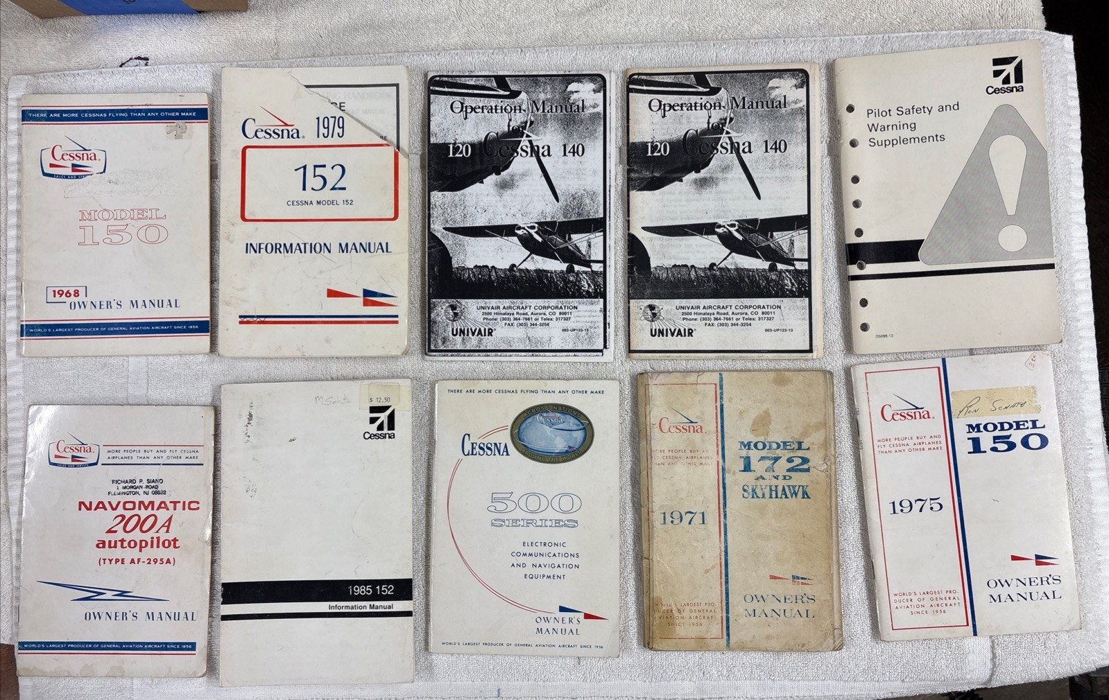 1 Lot Cessna Owner’s/Information Manuals. 172, 150, 152, 120/140, 172
