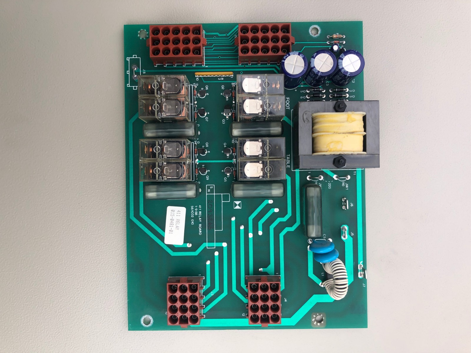 Midmark 411 Power Examination Table Motor Relay PC Board Assy Tested 015-0481-01