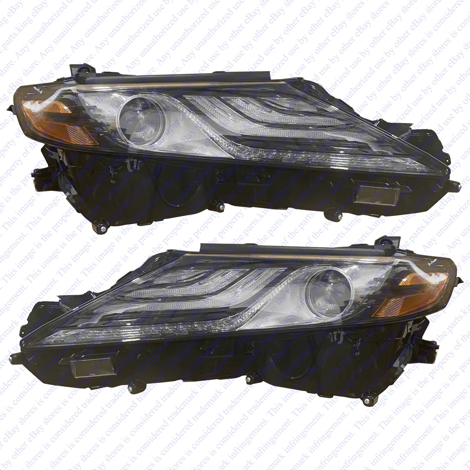 For 2021 2022 Toyota Camry XSE XLE Full LED Headlights Assembly Black Left Right