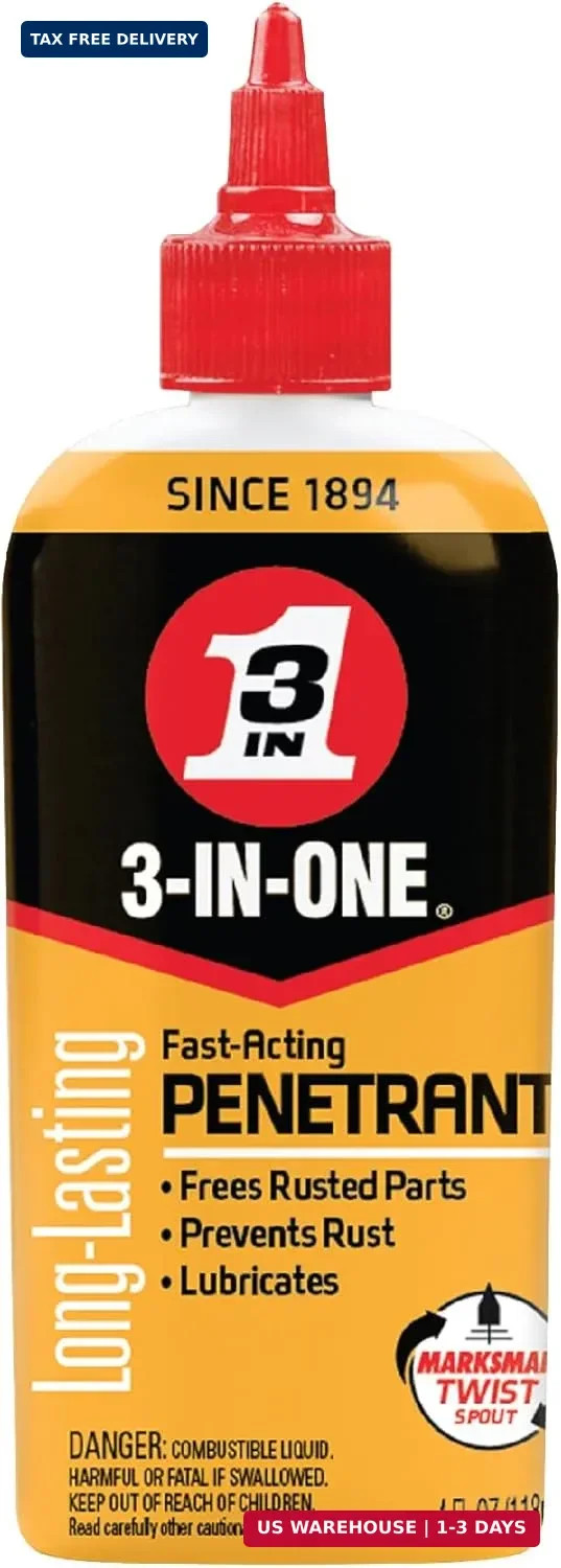 3-IN-ONE Fast-Acting Penetrant Drip Oil, 4 OZ