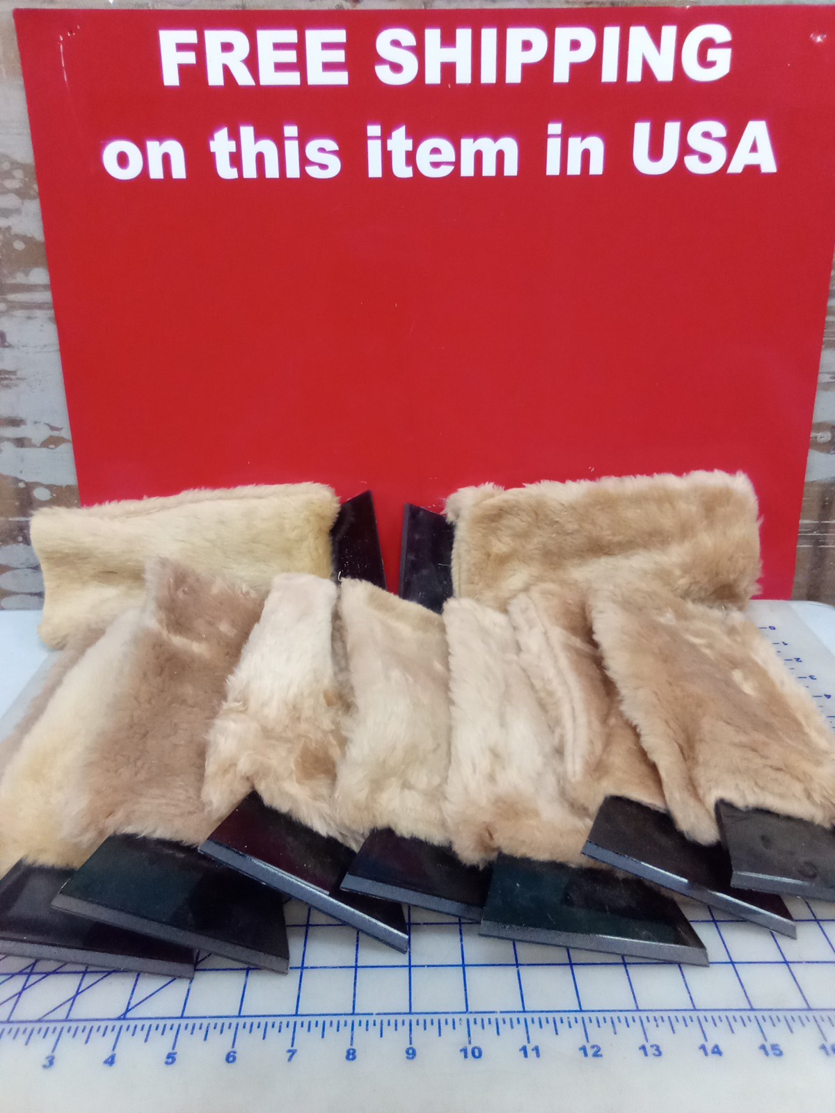 Automotive Car Ice Scrapers Pack Of 10 Lambskin Ice Scrapers, New Old Stock,...