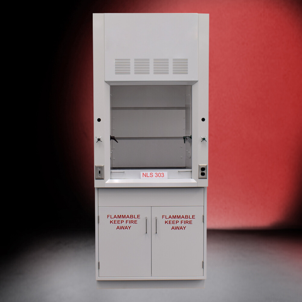 3' Laboratory Fume Hood Enclosure w/ Flammable Storage / Epoxy Top / E2-174